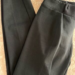 Eileen Fisher M Classic Black Trousers wide waist band‎ 31 x 29 spandex stretchy